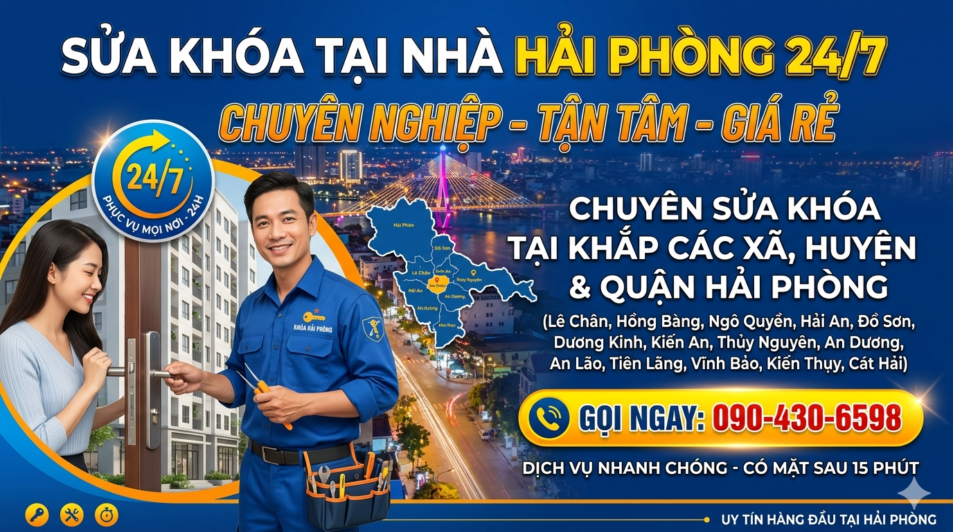Đội ngũ thợ khóa lưu động Hải Phòng chuyên nghiệp
