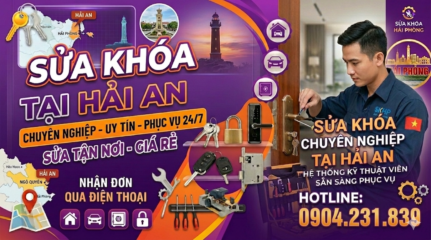 Lý do nên chọn dịch vụ sửa khóa chuyên nghiệp tại Hải An