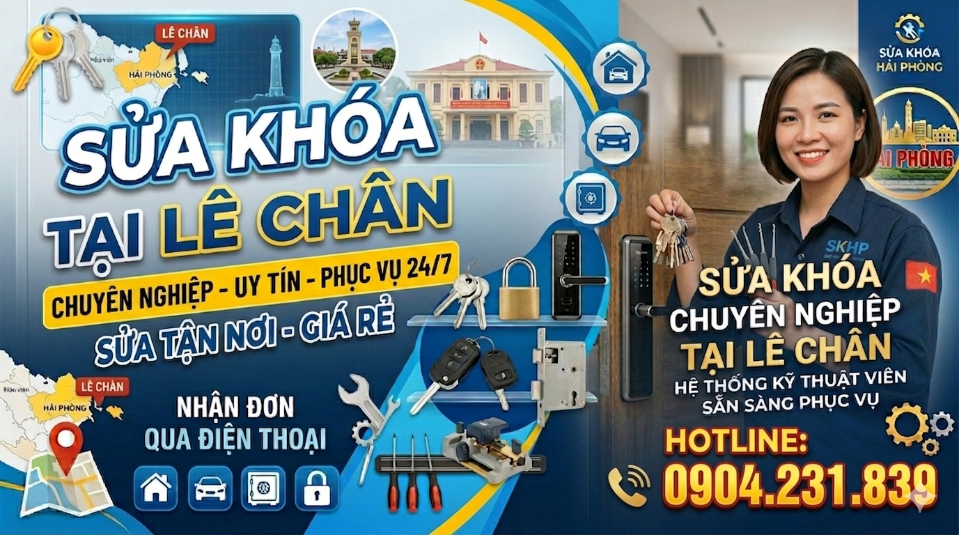 Lý do nên chọn dịch vụ sửa khóa uy tín tại Lê Chân Hải Phòng
